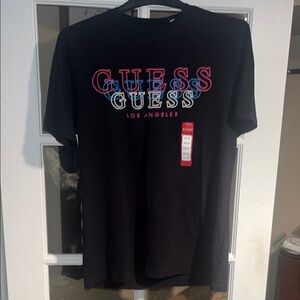 GUESS Black Graphic T-Shirt for Men